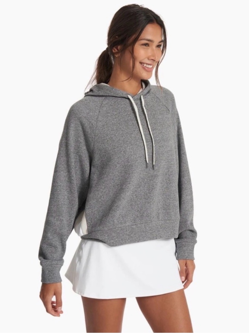 Vuori colorblock hoodie,‎ heather grey, Size Medium